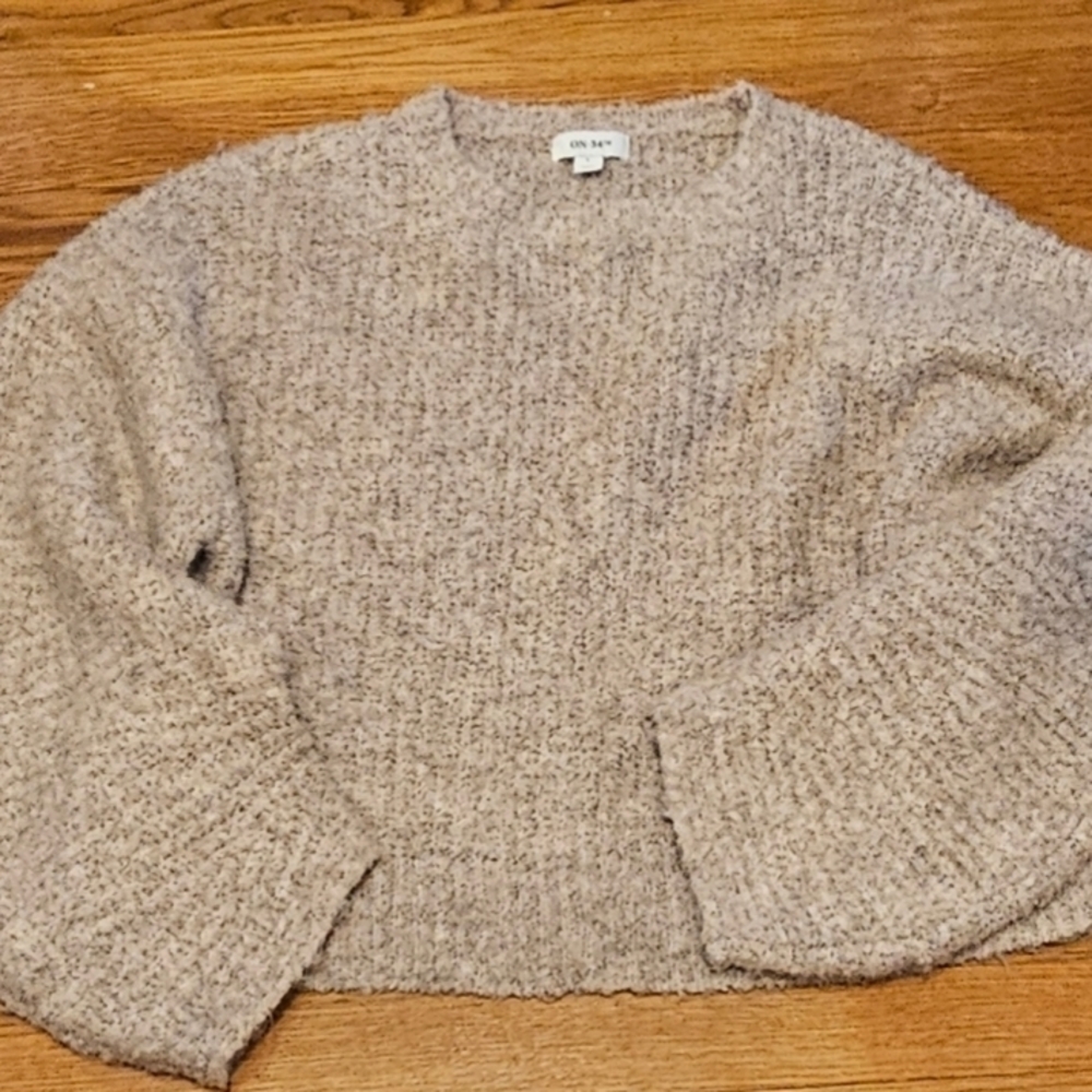 Soft Knit Beige/pale Pink Sweater